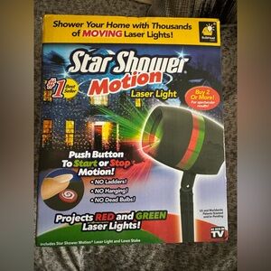 New In Box Bulbhead Star Shower Motion Laser Lights Projector Christmas Projects